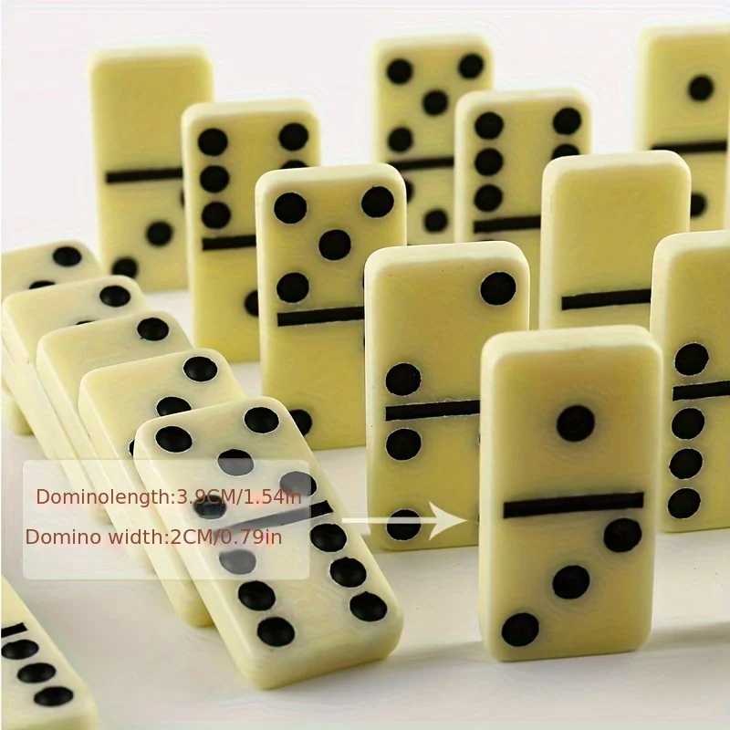 Domino chess set-high-quality board game toys, equipped with sturdy PVC storage boxes, very suitable for family game nights