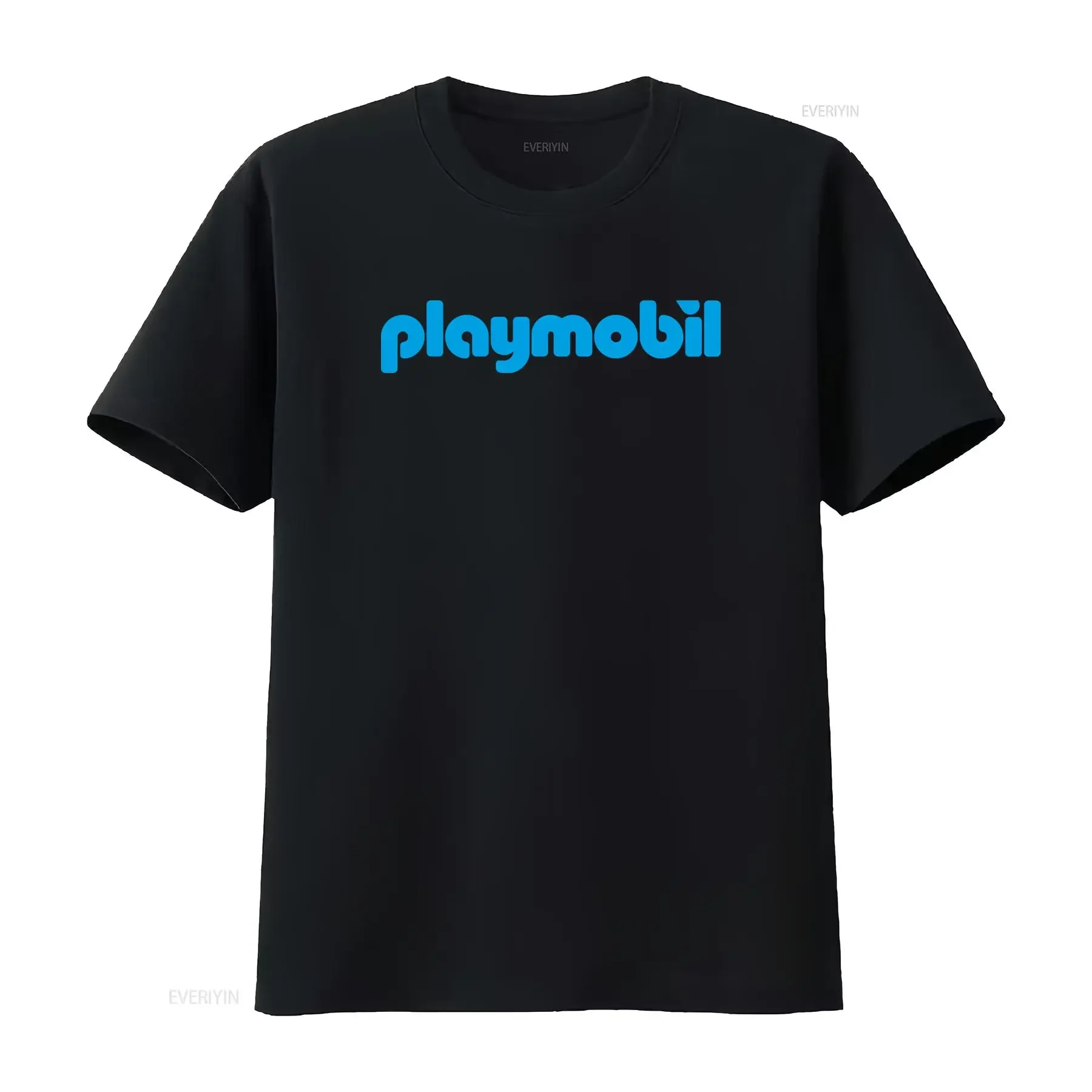 Camiseta clásica con logotipo de Playmobil para hombre, estampado elegante para fanáticos, estilo vintage, informal, elástica, suave y transpirable