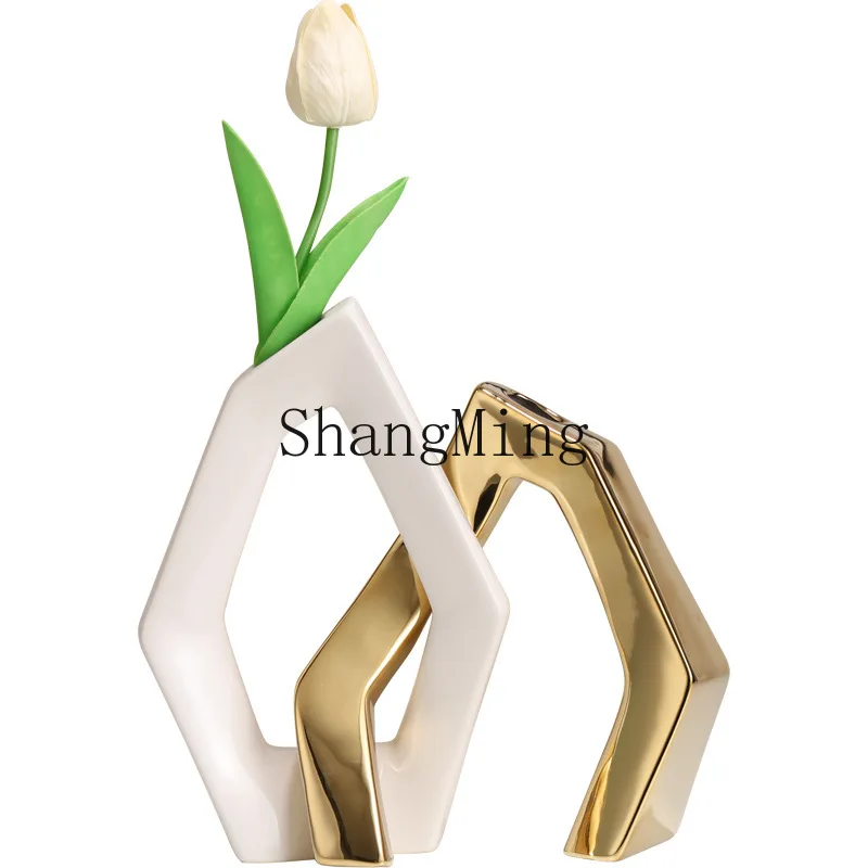 

PYH modern minimalist art ceramic vase home living room dining room desktop high-end decoration flower