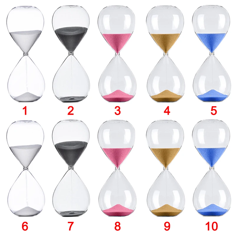 5/30/60 Minutes Sand Watch Hourglass Sandglass Sand Cook Clock Children Gift Sand Timer Creative Crafts Home Decoration