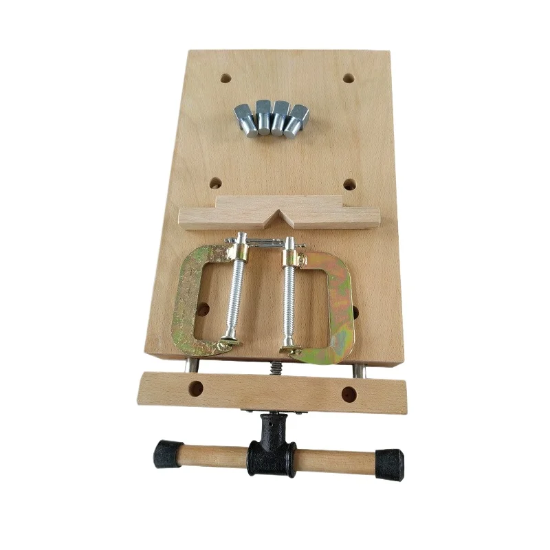 AT71810 Portable Mini Workbench, Small Woodworking Table with Beech Wood Top, Compact Desktop Vice Workstation