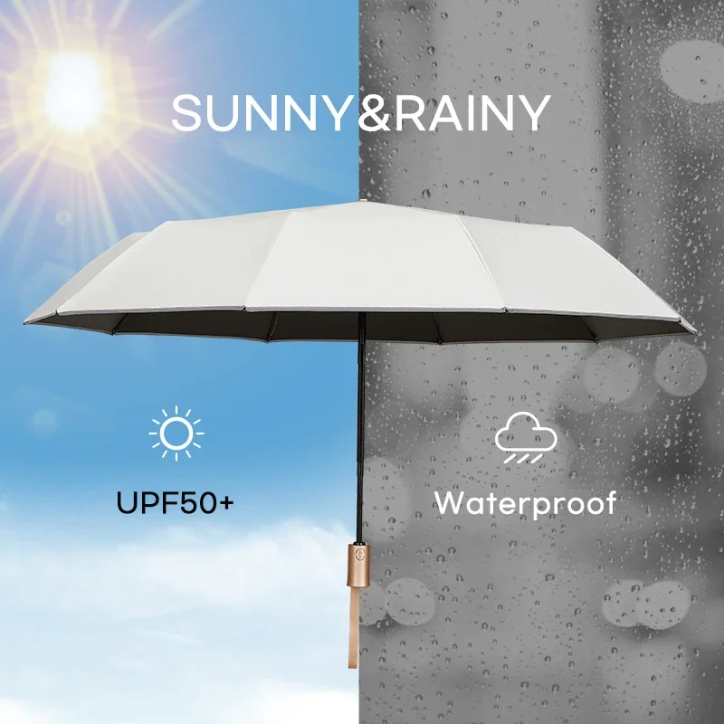 Automatyczny parasol przeciwsłoneczny dla kobiet Parasol przeciwsłoneczny anty UV dla dziewczynek Kolorowy bezpieczny odblaskowy parasol przeciwsłoneczny do golfa na zewnątrz 10K