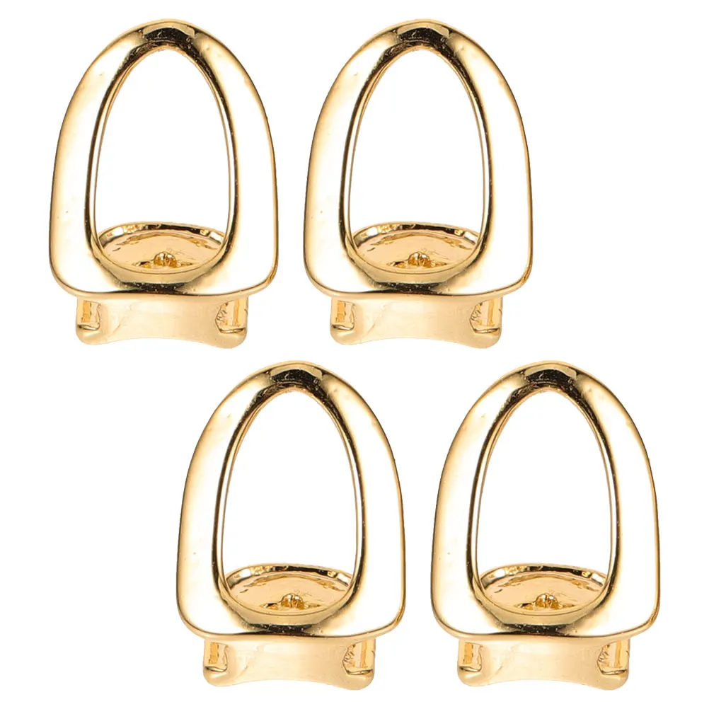 

4pcs Golden Teeth Cap Copper Material Fake Tooth Grills Accessories for Party HipHop Grill Teeth Metal Decorative