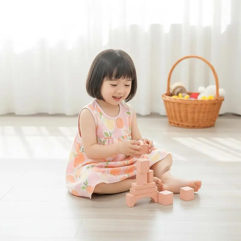 0-24 Months Newborn Baby Girl Cotton Dress Sleeveless A-Line Breathable Soft Outfits for Summer Events