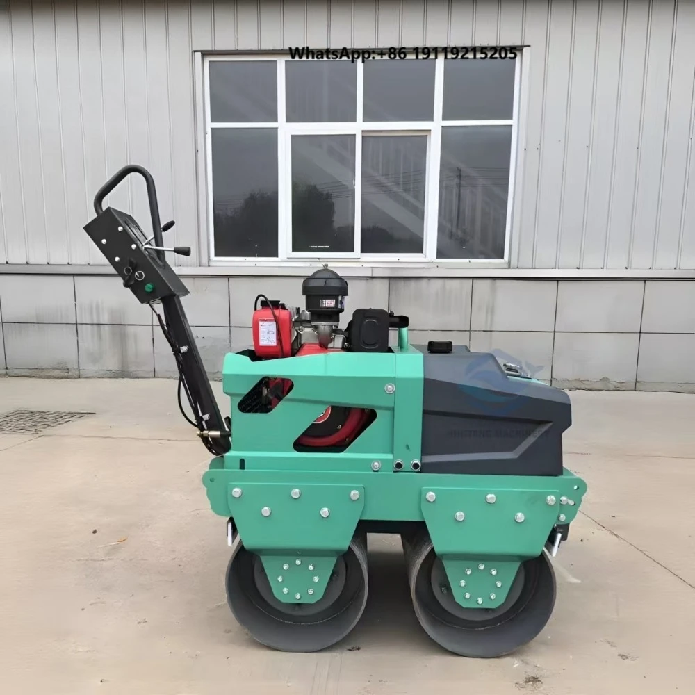 Walk Behind Road Compaction Roller Double Drum Soil Compaction Machinery for Earthwork Compaction Areas
