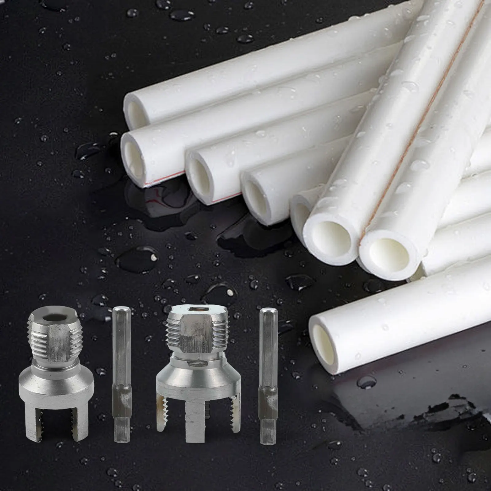

Gray Water Pipe Threader Water Pipe Thread Cutting Tool Plumbing Tool 1-piece Design 2-piece Water Pipe Threader