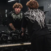 Camiseta Unisex para hombre y mujer, Camiseta de algodón oscura de gran tamaño con estampado de calavera, Top de entrenamiento para gimnasio, ropa de calle, moda alternativa