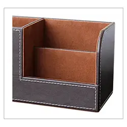 Boîte de rangement de bureau, porte-stylo multifonctionnel, boîte d'évaluation créative pour le bureau et la maison (noir)