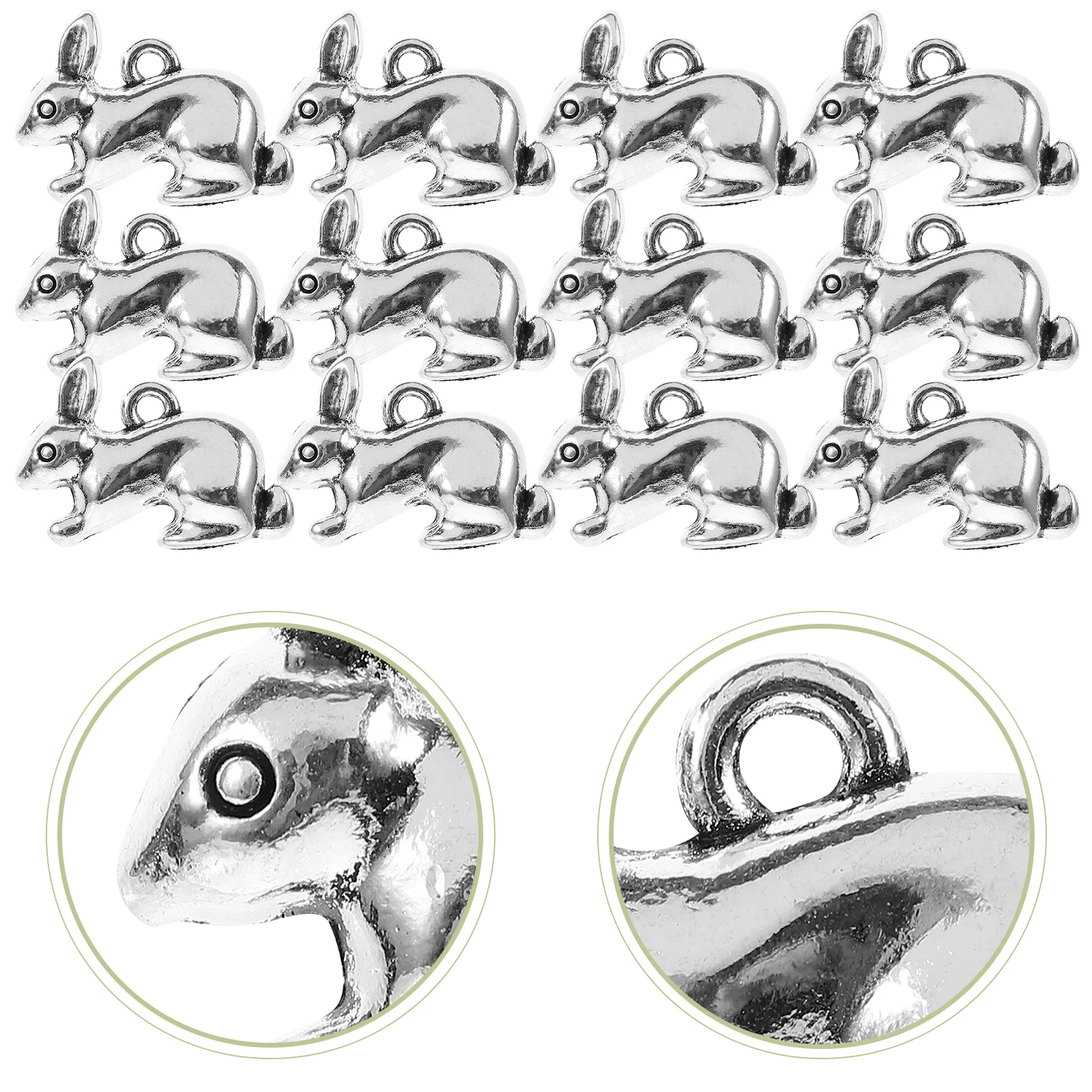 

50Pcs Rabbit Hanging Charms Vintage Alloy Pendants for DIY Jewelry Making Necklace Bracelet DIY Charms