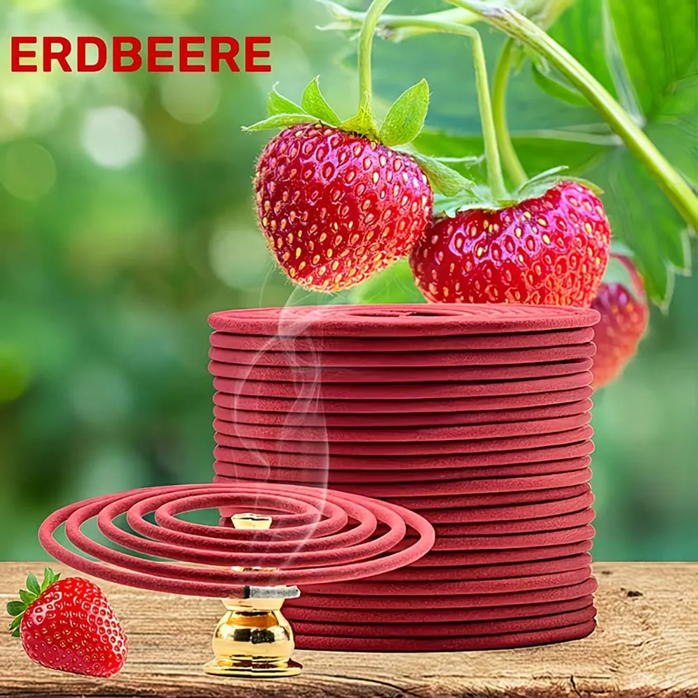 20/50/100Pcs, Popular Summer Fruit-Scented Strawberry Spiral Incense Sticks, Burn Time of 4 Hours, Fresh Scent for Home, Kitchen, and Restaurant, Ideal for Sleep, Yoga, Work, Meditation, Fitness, and Office Relaxation