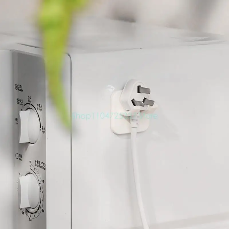 Wall Storage Hook Power Plug Socket Holder Home Wire Plugs Adhesive Hanger Home