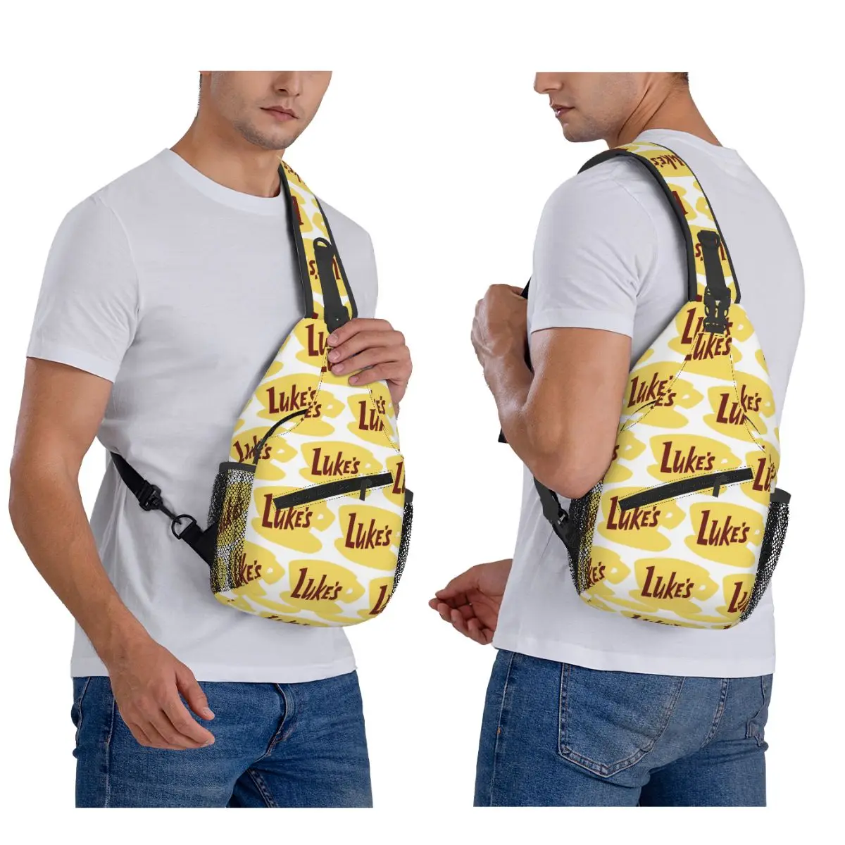Luke's Diner Gilmore Girl Birthday Gift Chest Bag Men Sling Crossbody Backpack Chest Bag Traveling Hiking Daypack Shoulder Bag