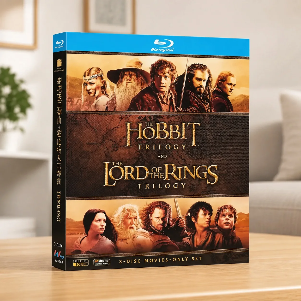 Hot The Lord of the Rings Trilogy + The Hobbit Trilogy Blu-ray BD Disc 3-disc box HighDefinition