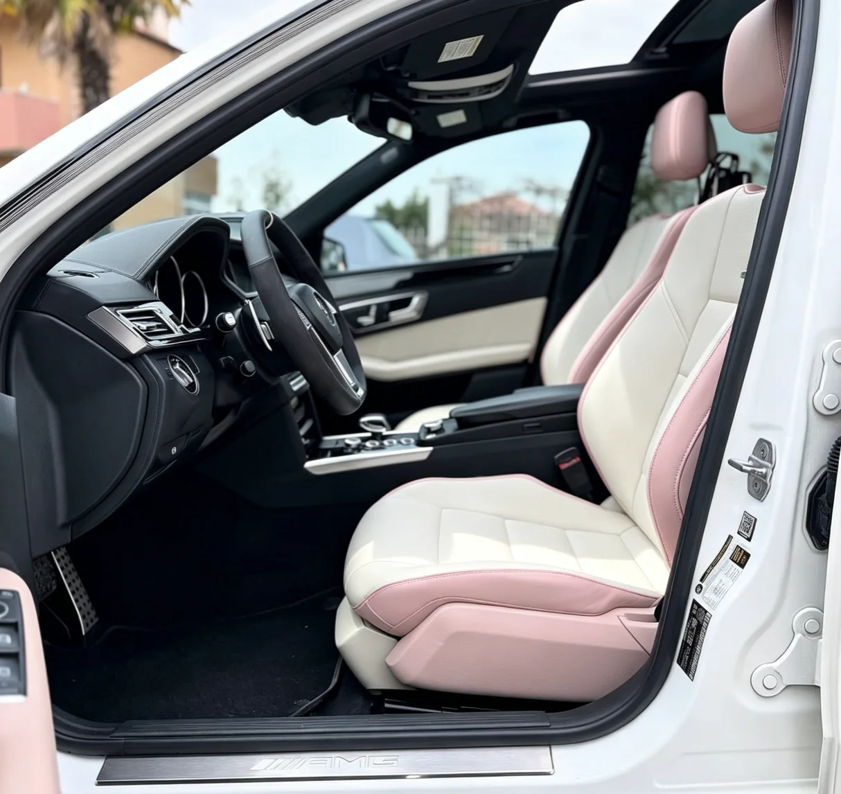 Für W212 2009~2010 Maßgefertigte Autositzbezüge Luxuriöses Nappaleder 100% Passgenau Innenraumzubehör 360 ° Vollständige Abdeckung – Detail 6