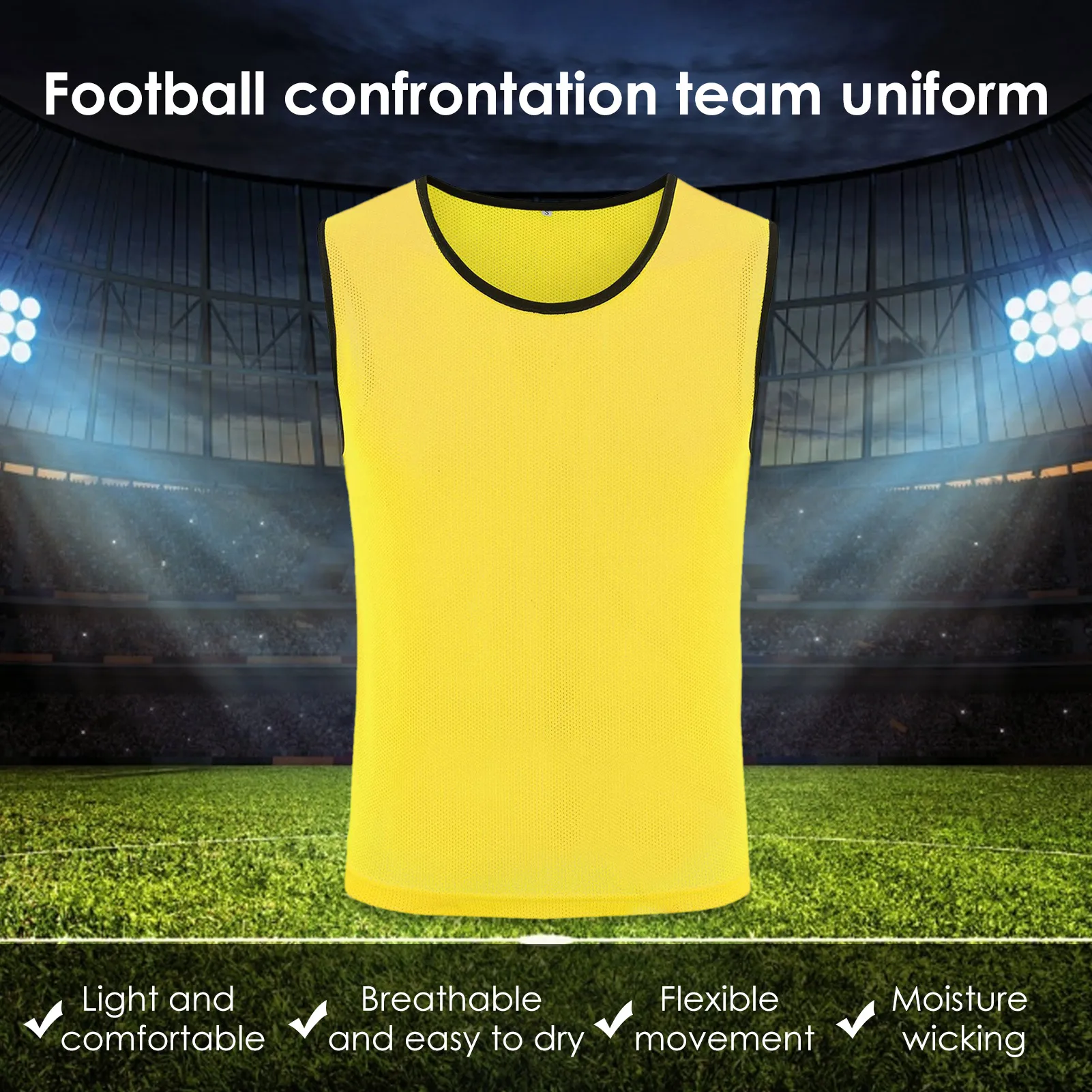 Breathable Football Training Vest For Childern Lightweight Eye-Catching Training Vest For Children Group Sports Training