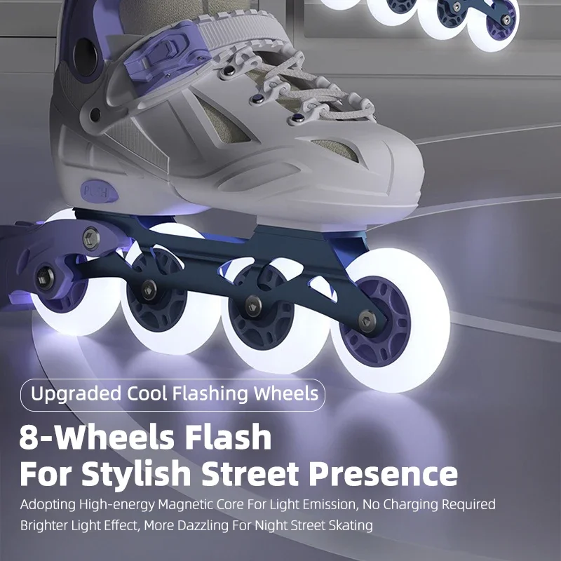 قابل للتعديل الاطفال مضمنة تزلج تضيء عجلات المبتدئين شفرات دوارة لصبي فتاة صف واحد حرة أحذية التزلج الترفيهية