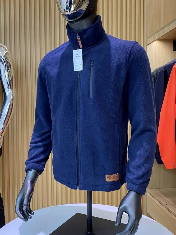 

Double-Sided Fce Jaet Comfortable Warm Casual Outdoor Men's Autumn Winter Stand Collar Zipper ket Thiened Polyester