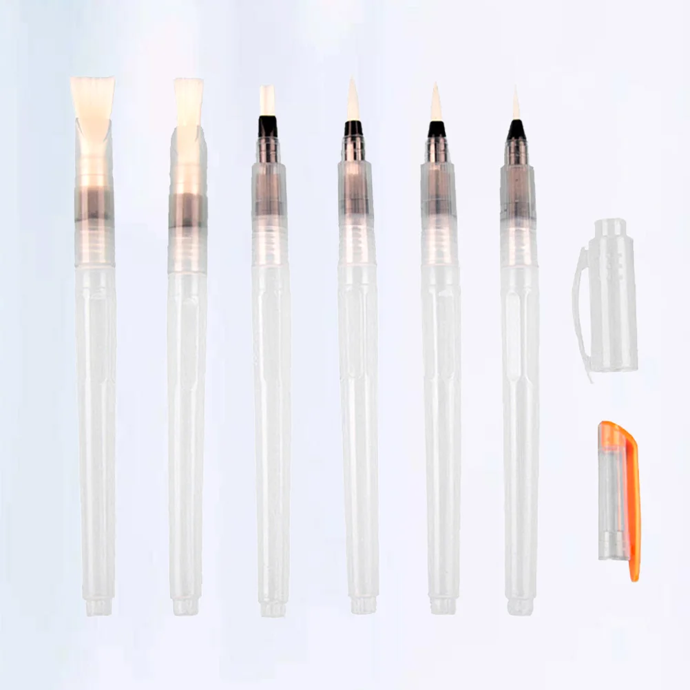 6 Pcs Water Injection Drawing Pen Painting Pens Watercolor Hand Paintbrushes