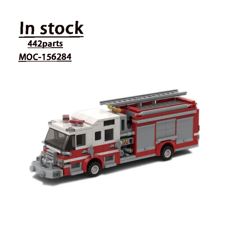 

MOC-156284 City Transport Fire Pump Truck Assembly Splicing Building Block Model 422 Building Blocks Parts Kids Birthday ToyGift