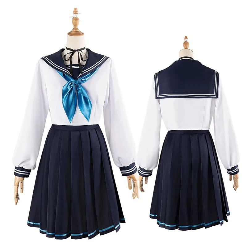 

ㄨ2026Blue Archive Cosplay Tongsheng Kikyou Costume Sailor Cape Anime Dress Wig JK Uniform Top Skirt Set㎡@￥