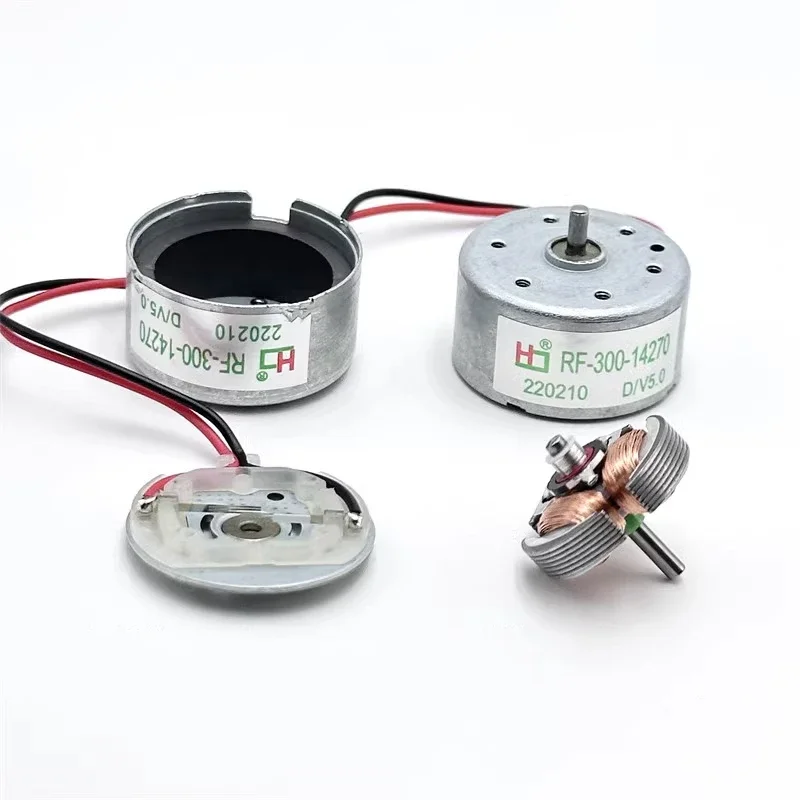 RF-300-14270 Mini 300 Motor Dc 1.5V 3V 3.7V 5V 9000Rpm Micro 24Mm Ronde Spindel Motor Metalen Borstel Diy Solar Hobby Speelgoed Ventilator Model