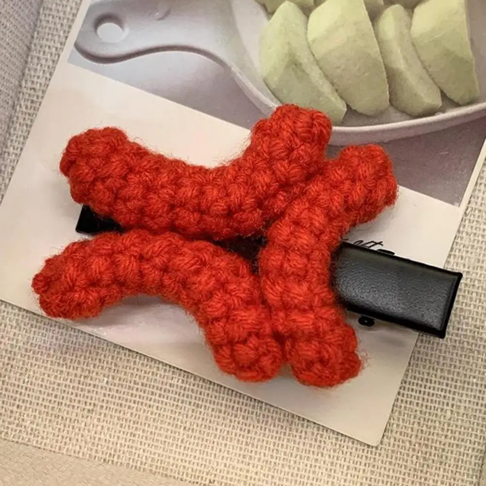 

Wool Hairpin Angry Graphic Design One-Word Clip Lightweight Comfortable Daily Wear Shopping Party Gathering Hair Clip