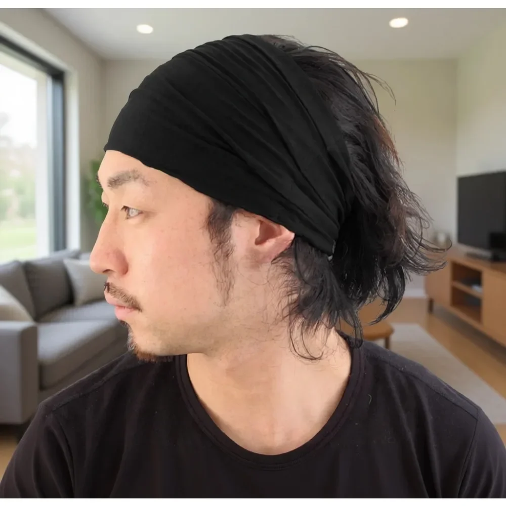 

Headband for Men, Japanese Style Bandana Head Bands for Women and Men, Stretch Hair Band for Sports & Daily Wear