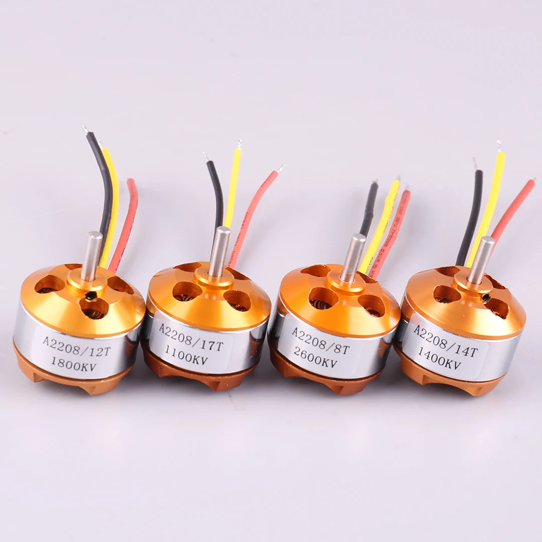 Brushless Motor A2208 2208 Motor KV 1100 1400 1800 2600 Brush Less Motor Fixed Wing Airplane Car Boar Model Drone Motor