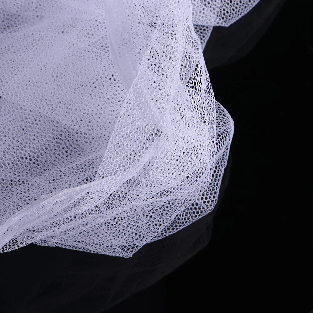 

European Style Mosquito Net Canopy For Crib Single Double Bed 190X210X240Cm White Polyester Fabric