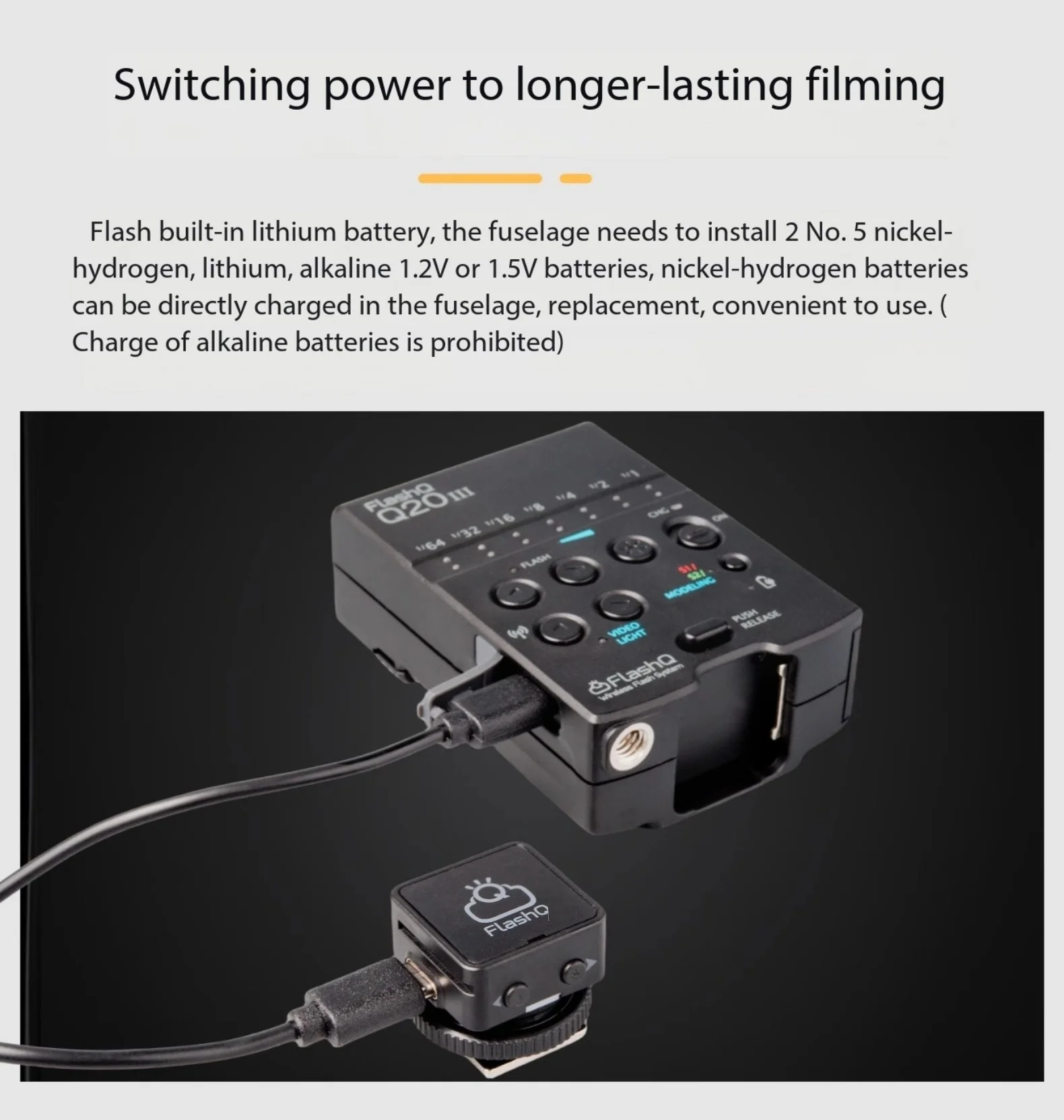 LightPix FLashQ Q20 III 무선 플래시 스피드라이트 LED 필 라이트 Sony Canon Fuji Nikon Panasonic DSLR 카메라용 온카메라 플래시