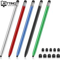 14cm Universal Pencil Double Dual Silicon Head Touch Capacitive Screen Stylus Caneta Capacitiva Pen For Ipad Tablet Smartphone