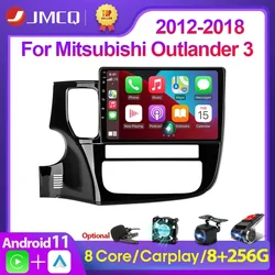 JMCQ-Rádio do carro para Mitsubishi Outlander 3 2012-2018, leitor multimídia, estéreo, Android 11, 4G, navegação GPS, unidade principal, Carplay, 2Din