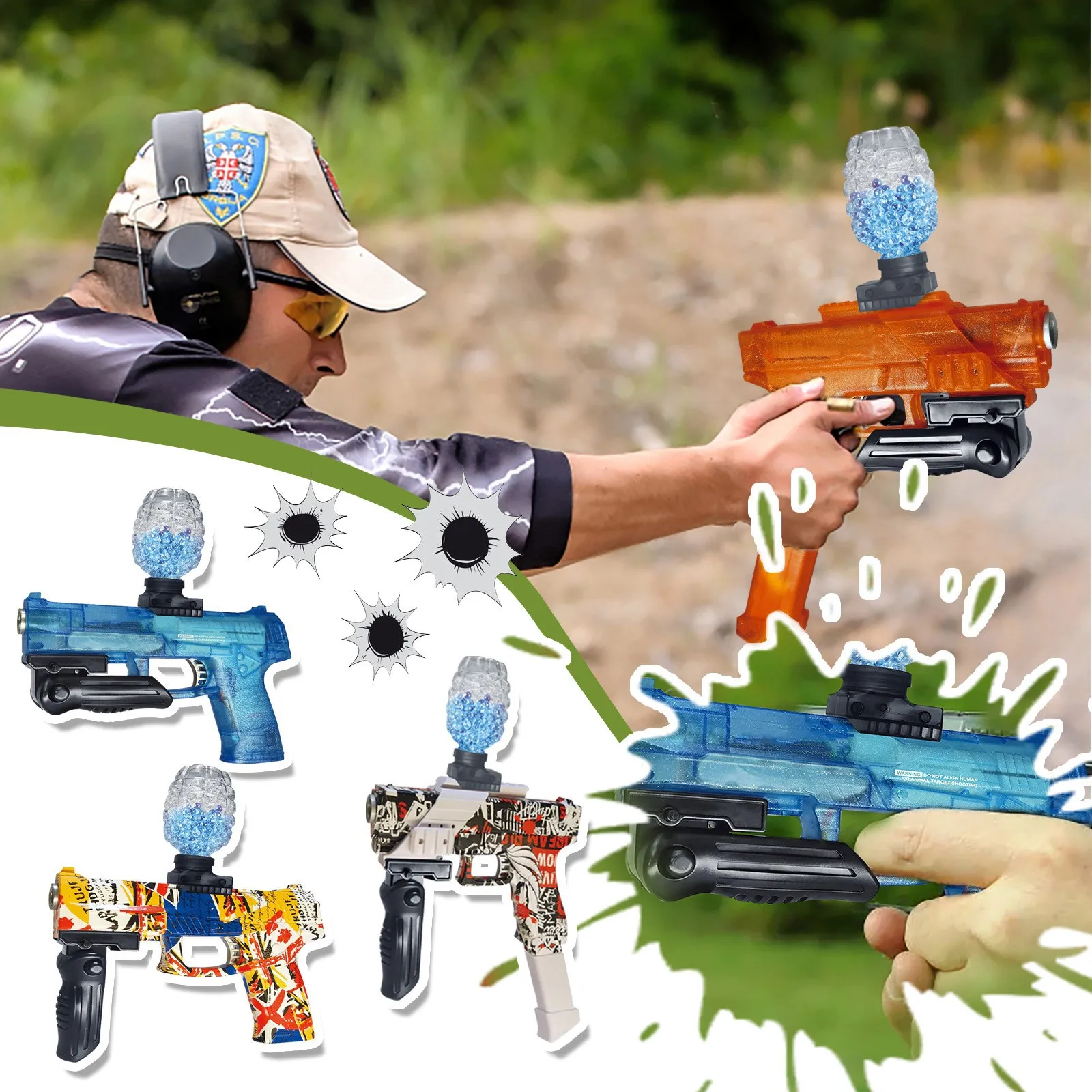 Gel Electric Splatter Ball Blaster For Backyard Fun Outdoor Team Shooting Games 2024 Birthday Gifts For Boys Girls Over 12+