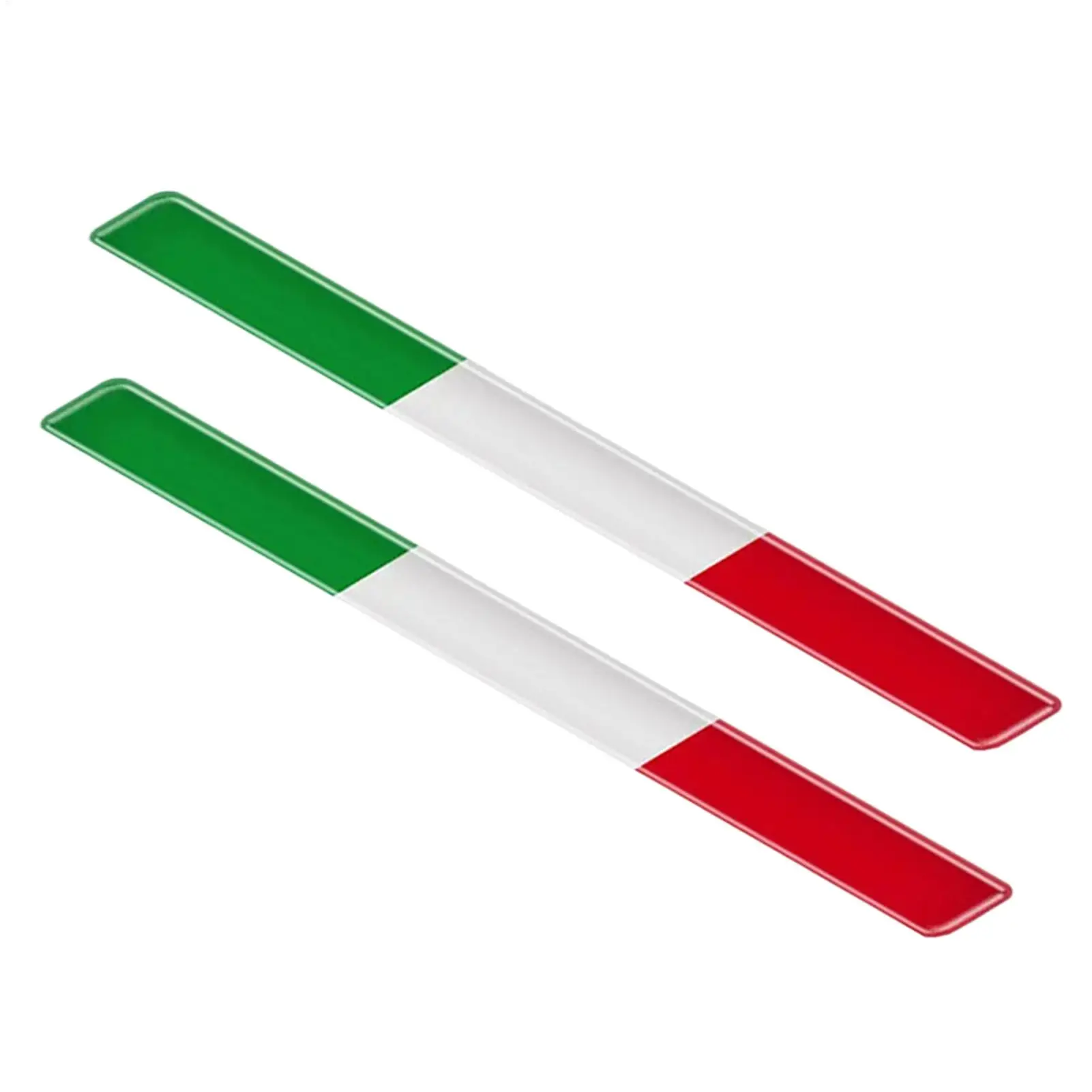 Italian Tricolor Flag Epoxy Decorative Sticker 3D Motorcycle Tank Decals Stickers Case Italian Car Rearview Mirror Decals Strip