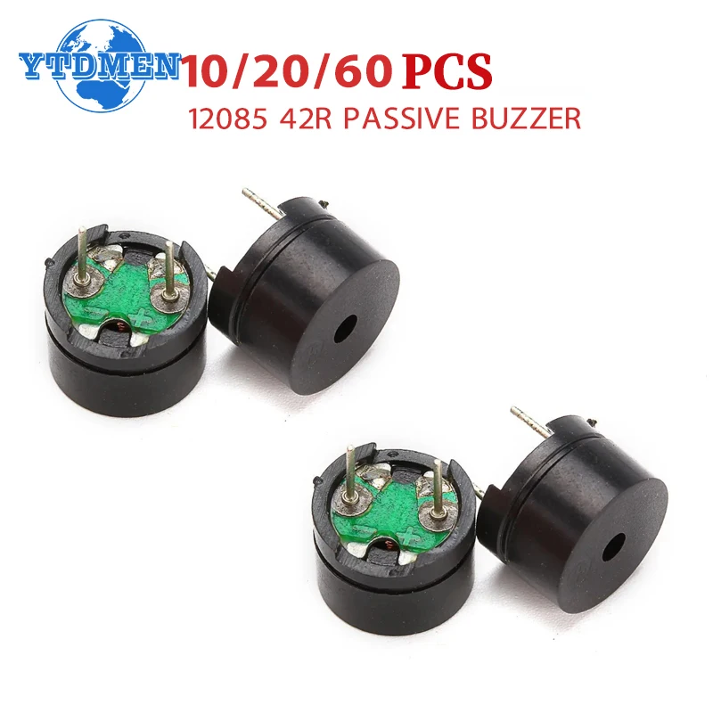 

10-60PCS 12085 Passive Buzzer 12MM*8.5MM 3V-12V Universal 42R Resistance Mini Buzzer for Arduino Diy Electronic