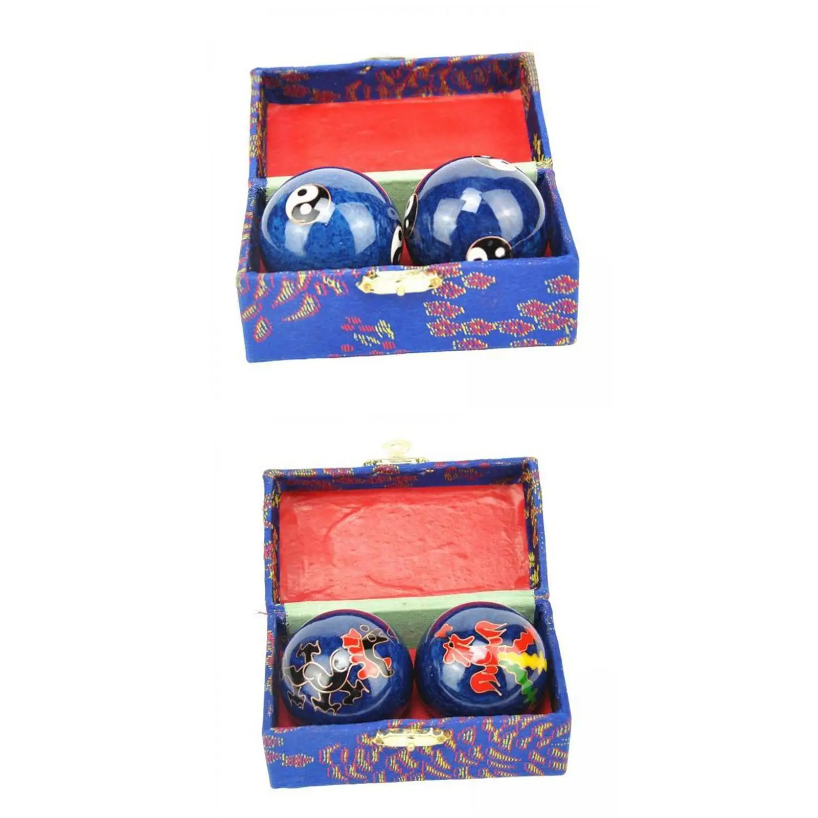 Portable Baoding Balls with Storage Box Durable for Children And Elderly