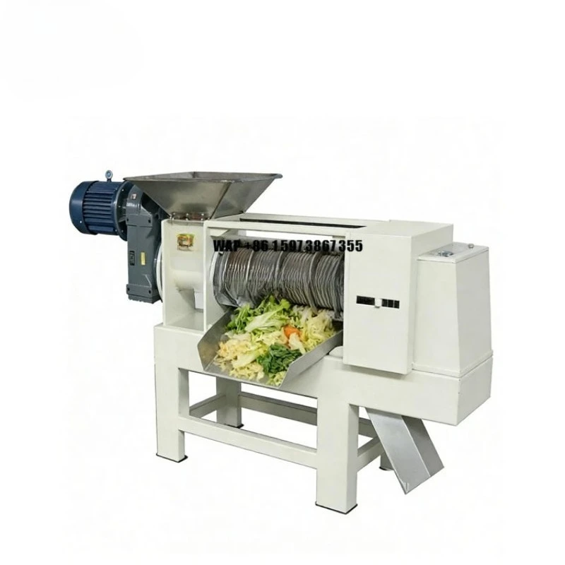 Industrial Screw Press Dewatering Machine Solid Liquid Separator for Fruit Vegetable Juicing  Food Waste Disposal