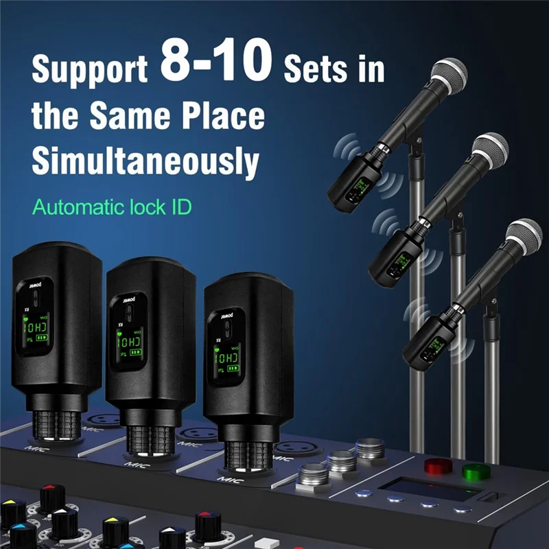 

【Top Picks】Guitar Wireless Microphone System XLR Transmitter And Receiver For Dynamic Wired Microphone