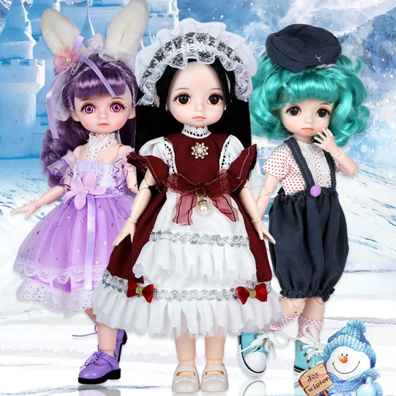 30cm Lolita Dress BJD Doll Snow Queen Joint Bjd Princess Doll Girl Toy Dressing Change 1/6 Doll Best Gift for Girl Birthday