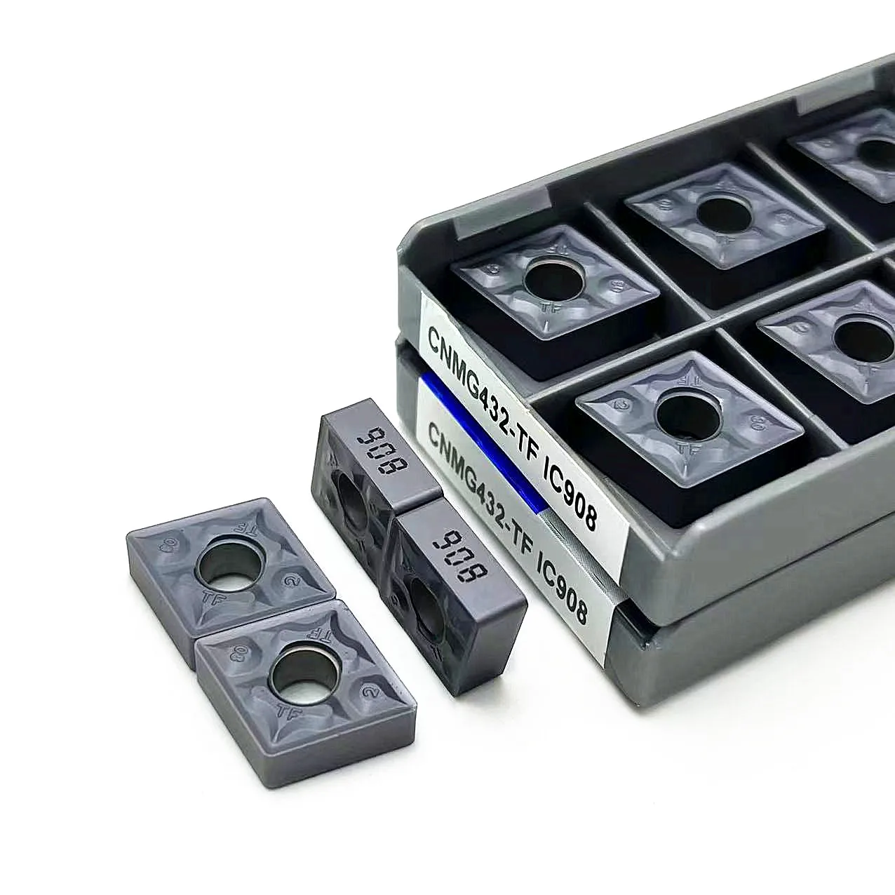 Herramientas de torneado externo CNMG120404 CNMG120408 TF IC907 IC908 inserto de carburo CNMG120404 TF IC907 IC908 insertos de herramientas de torno de Metal