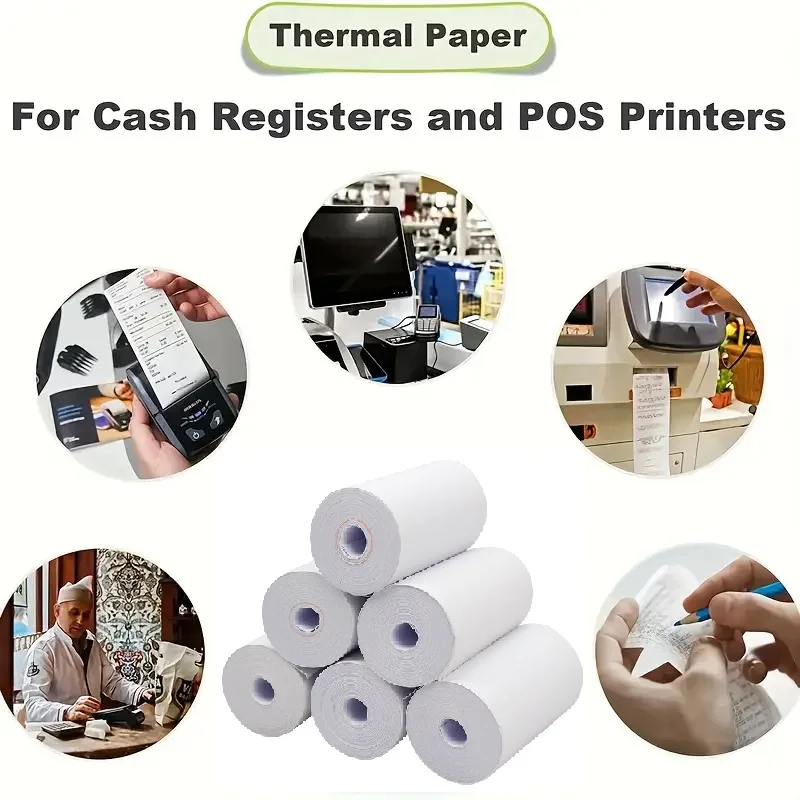 Universal Paper 57mmx25mm Thermal Sticker Paper for All Mini 57mm Inkless Wireless Bluetooth Thermal Printer Papel Termica