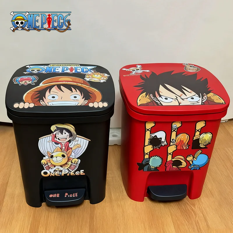 

One Piece Luffy Zoro Trash Can Cute Cartoon Home Large Large Capacity Creative Fashion Personality Portable Trash Can Kawaii