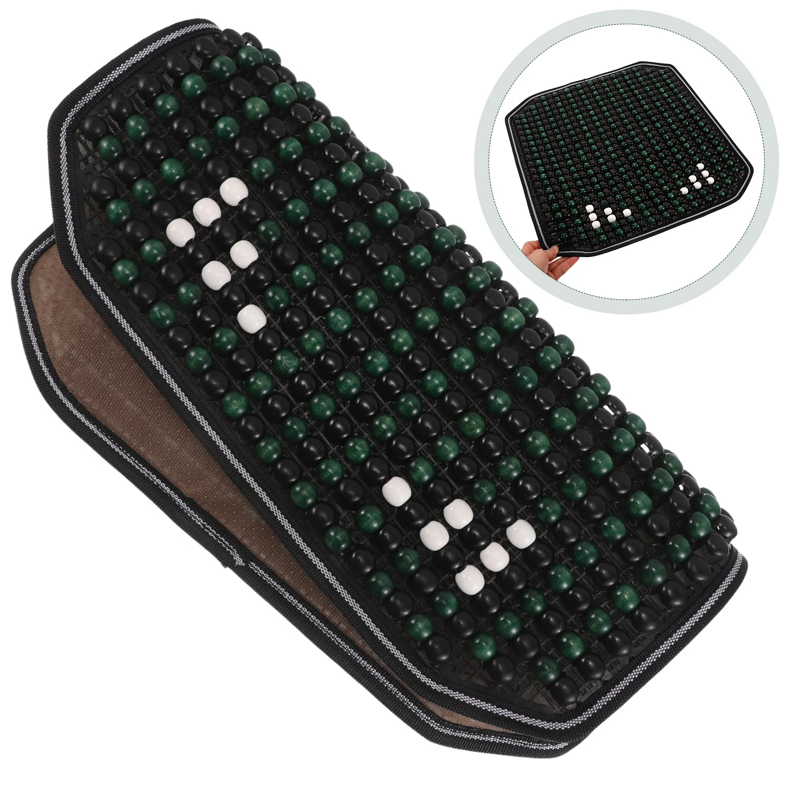 

Комплект подушек для автомобильных сидений с чехлом из бисера, эргономичный дизайн, дышащий, нескользящий, для комфорта в любое время года