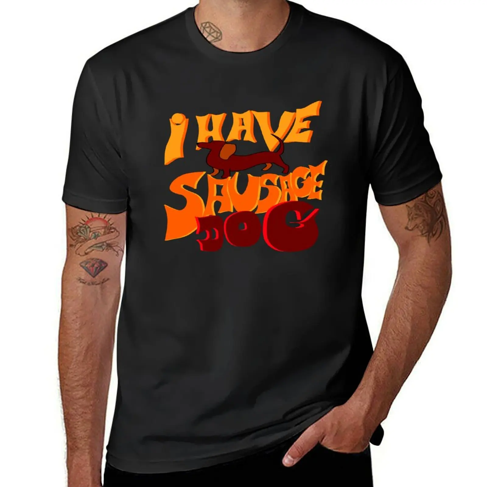 I have sausage dog. T-Shirt graphics animal prinfor boys new edition mens big and tall t shirts