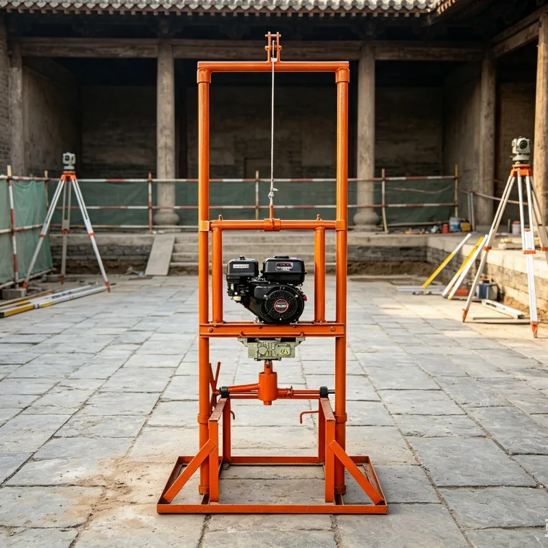Plateforme de forage de puits d'eau sur portique personnalisée, équipement de forage portable et démontable pour l'approvisionnement en eau des puits peu profonds