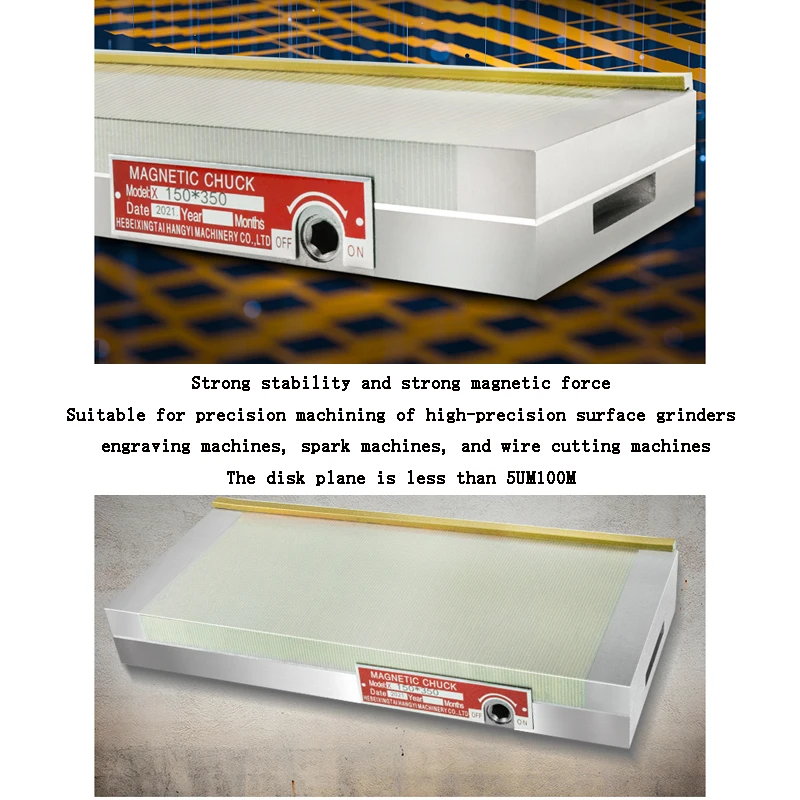Ultra-powerful Grinder Sucker Cnc Permanent Magnetic Fine-grained Disk Flat Plate Dense Brass Magnetic Table 70*150MM