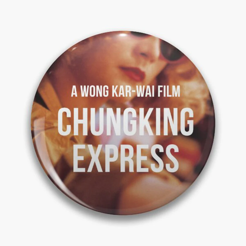 Retro Classic Movie Chungking Express Cartoon Button Pin Wong Kar-wai Drama Creative Art Brooch Badge Fans Bag Accessories 58mm