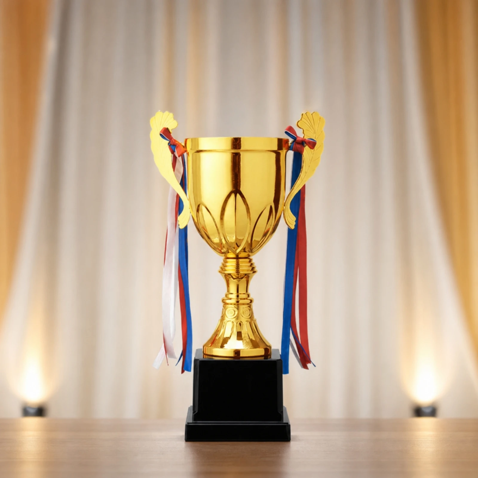 Trophy Cup with Handles Traditional Metal Trophy Cup Classic Stable for Winners, Sports Tournaments, School Competitions