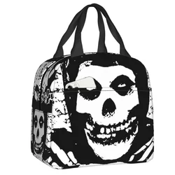 Misfits Skull Punk Rock Insulated Lunch Box for Women Horror Thermal Cooler Lunch Bag Kids School Children Food Container Tote