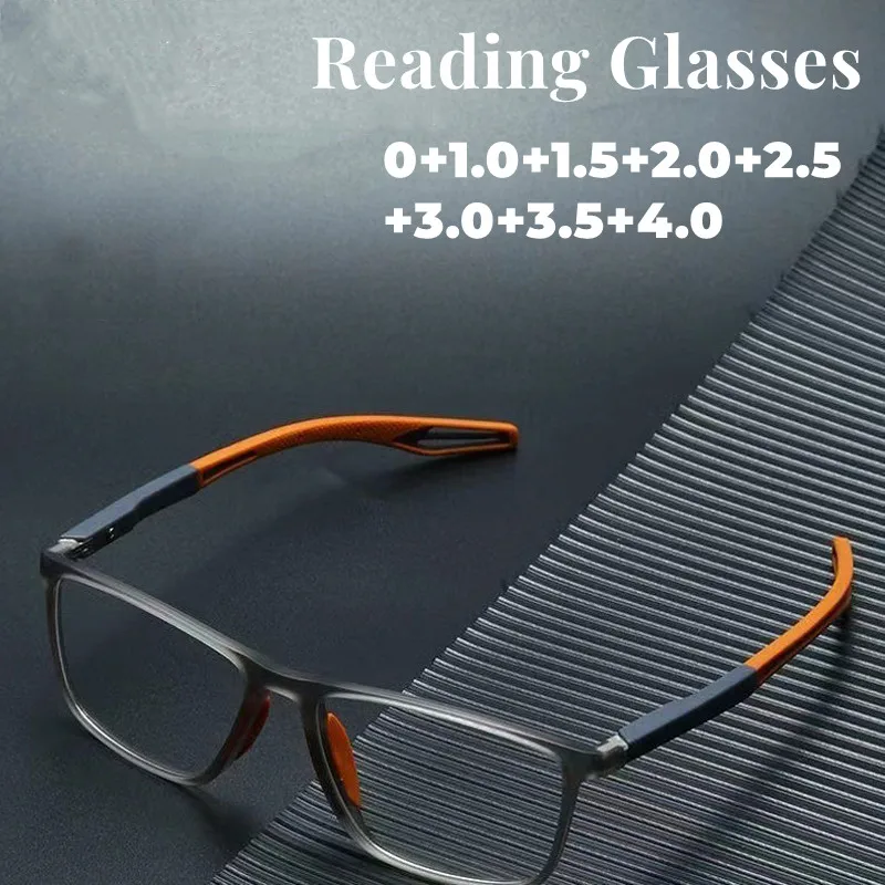 

High Quality Blue Light Blocking Reading Glasses Men Sport Prescription Eyeglasses Frame for Men Ultralight Far Sighted Eyewear